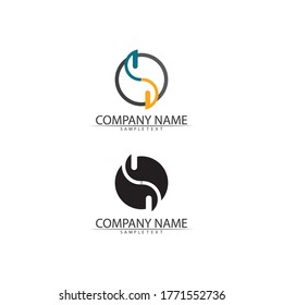 Business corporate S letter logo design vector