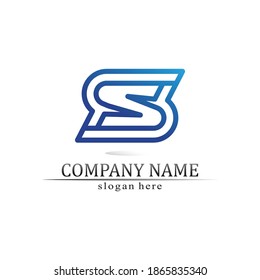 Business corporate S letter logo design vector