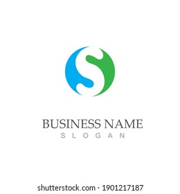 Business corporate S letter logo design vector