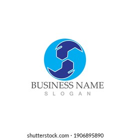 Business corporate S letter logo design vector