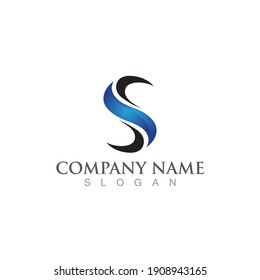 Business corporate S letter logo design vector