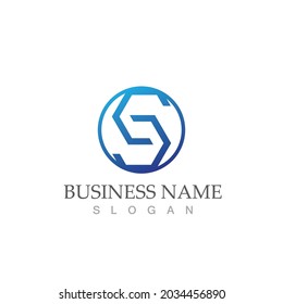 Business corporate S letter logo design vector