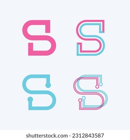 Business corporate S letter logo design vector s logo font