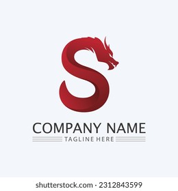 Business corporate S letter logo design vector s logo font