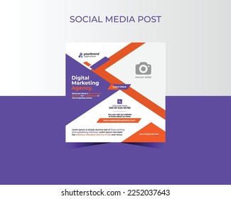 Business corporate social media post