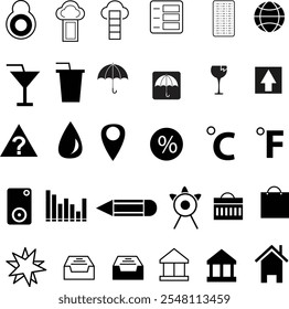 Business and corporate symbol and icons set