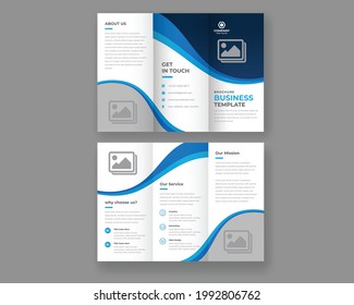 Business corporate tri fold brochure design template