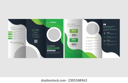 Business Corporate Trifold Brochure. Modern Corporate Trifold Brochure.