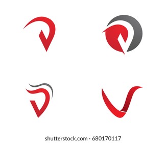 Business corporate V letter logo design vector