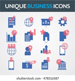 Business corporate vector icon theme set