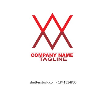 Business corporate W or X letter logo design vector 