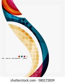 Business corporate wave background, flyer, brochure design template. Vector background for workflow layout, diagram, number options or web design
