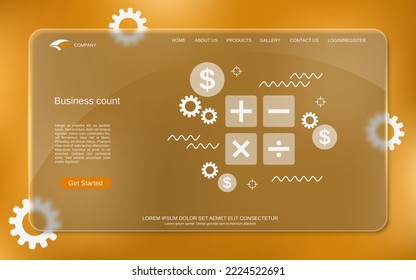 Business count, financial calculation vector concept illustration