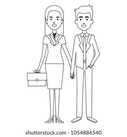 business couple avatars characters