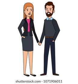 business couple avatars characters