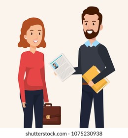 business couple avatars characters