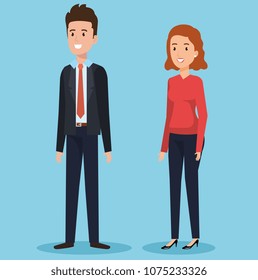 business couple avatars characters