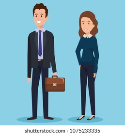 business couple avatars characters