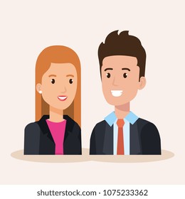 business couple avatars characters