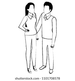 business couple avatars characters