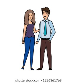 business couple avatars characters