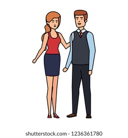 business couple avatars characters