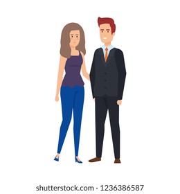 business couple avatars characters