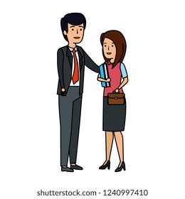 business couple avatars characters