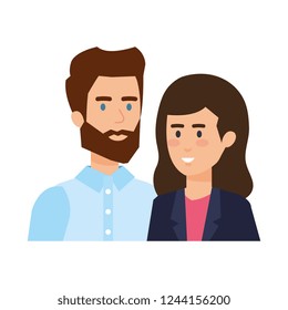 business couple avatars characters