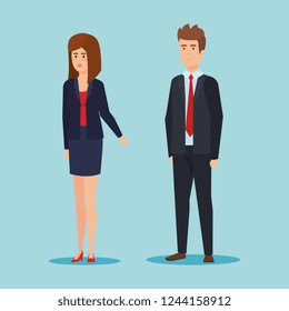 business couple avatars characters