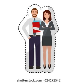 business couple avatars characters