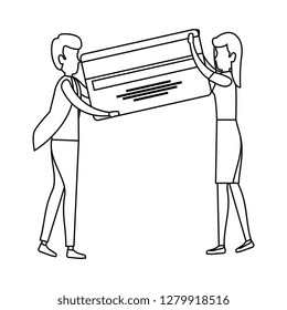 business couple lifting credit card