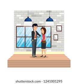 business couple in the office