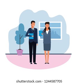 business couple teamwork