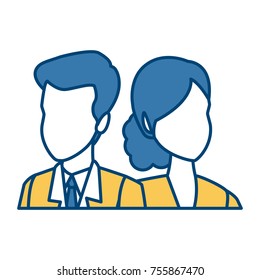 Business couple teamwork