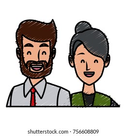 Business couple teamwork