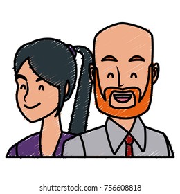 Business couple teamwork