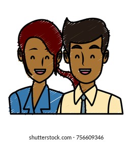 Business couple teamwork