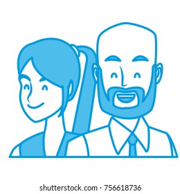 Business couple teamwork