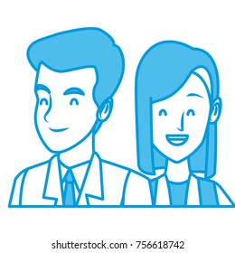 Business couple teamwork