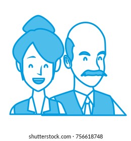 Business couple teamwork
