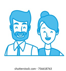 Business couple teamwork