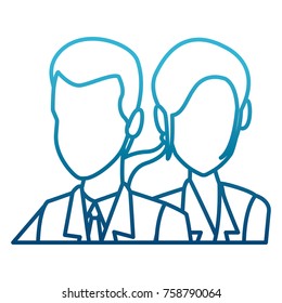 Business couple teamwork