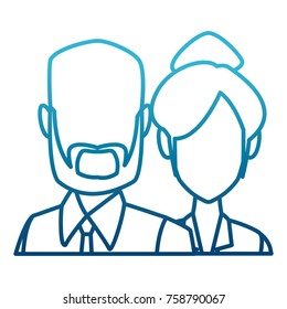 Business couple teamwork