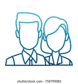 Business couple teamwork