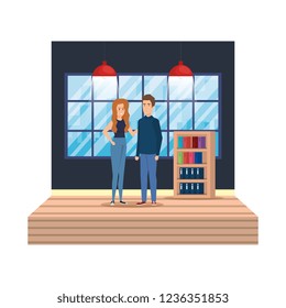 business couple in the workplace