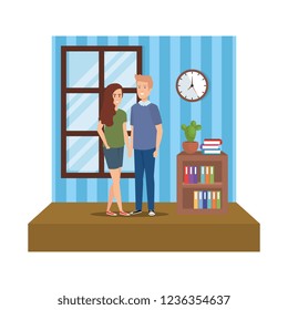 business couple in the workplace