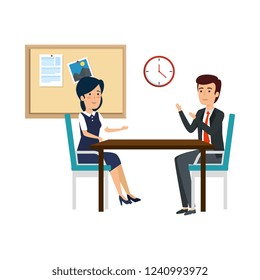 business couple in the workplace