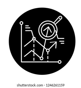 Business course black icon, vector sign on isolated background. Business course concept symbol, illustration 