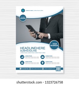 Business cover a4 template for a report and brochure design, flyer, banner, leaflets decoration for printing and presentation vector illustration